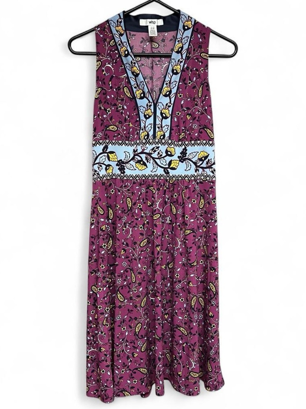 Wisp Sleeveless Paisley Floral Dress Size 6